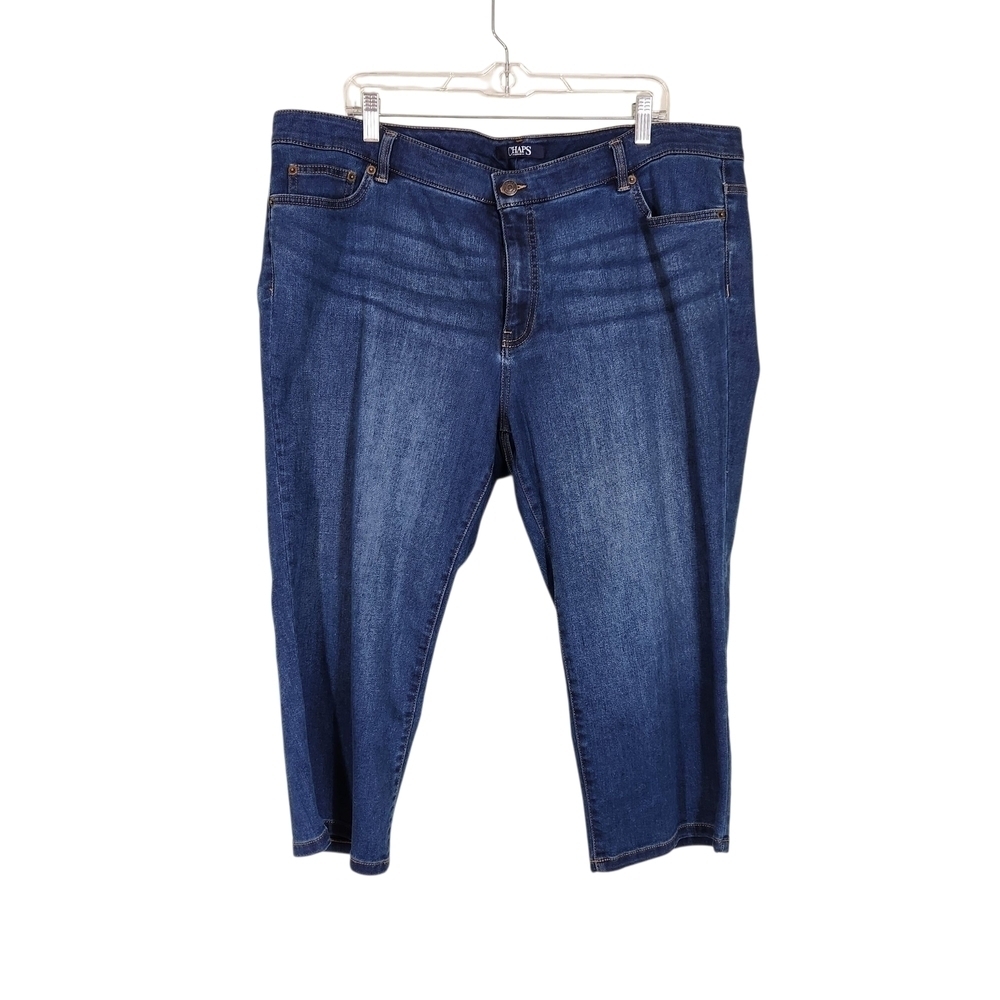 Chaps Women's Blue Denim Cropped Jeans - Picture 1 of 7